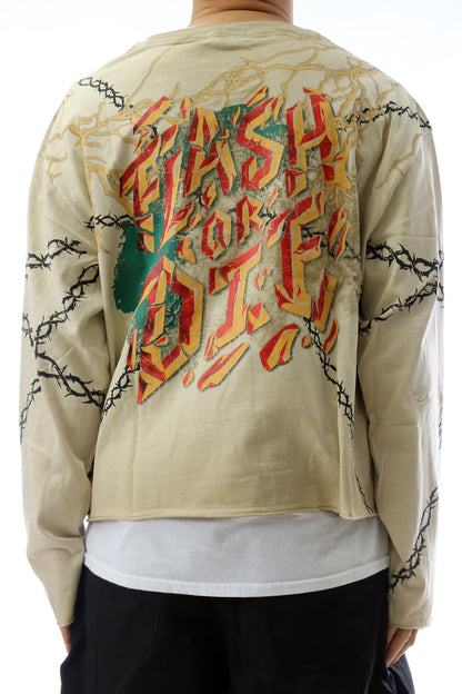 S/N Jersey Long Sleeve Crop Top Tee