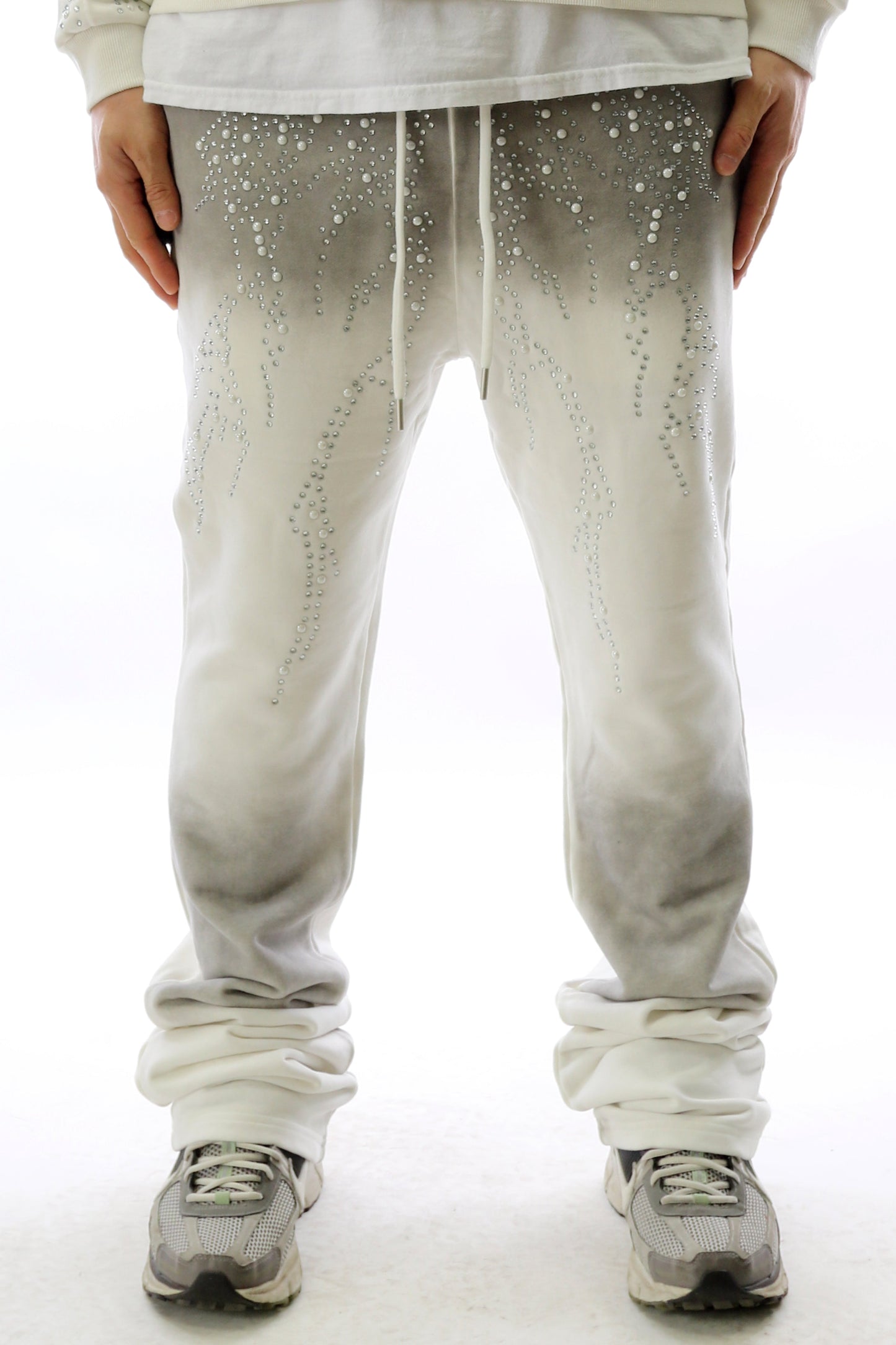 Washed French Terry Stacked Jogger Pants