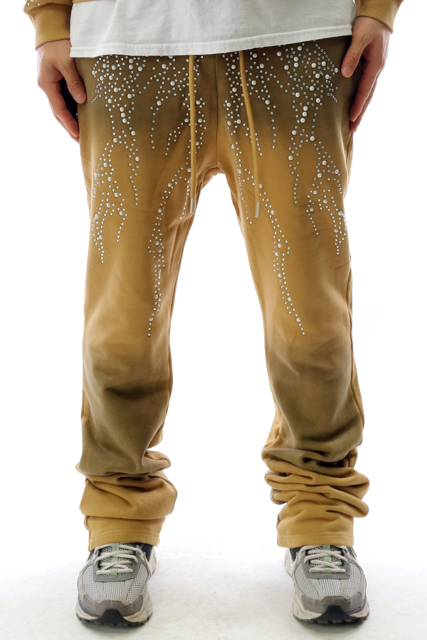 Washed French Terry Stacked Jogger Pants