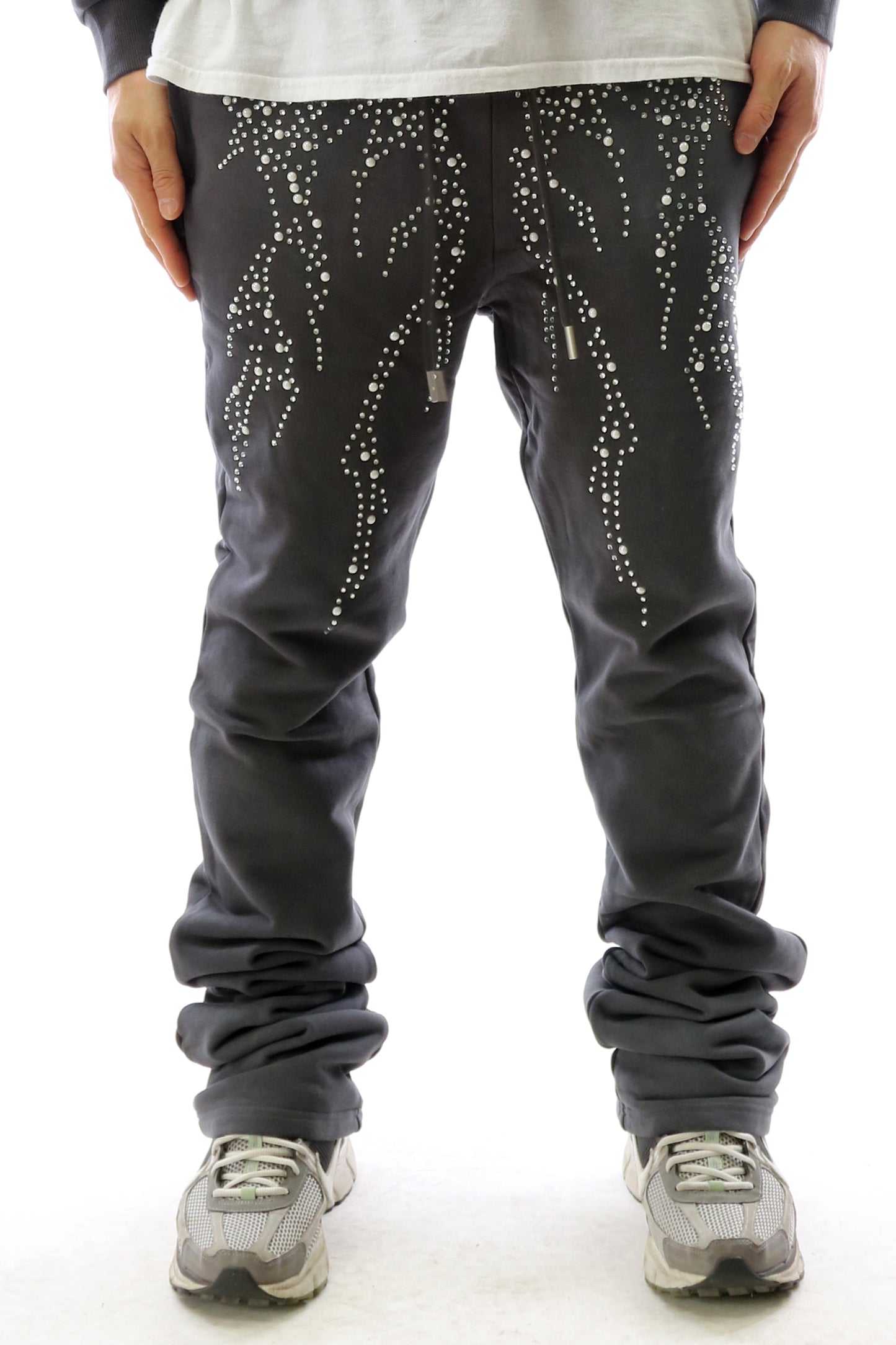 Washed French Terry Stacked Jogger Pants