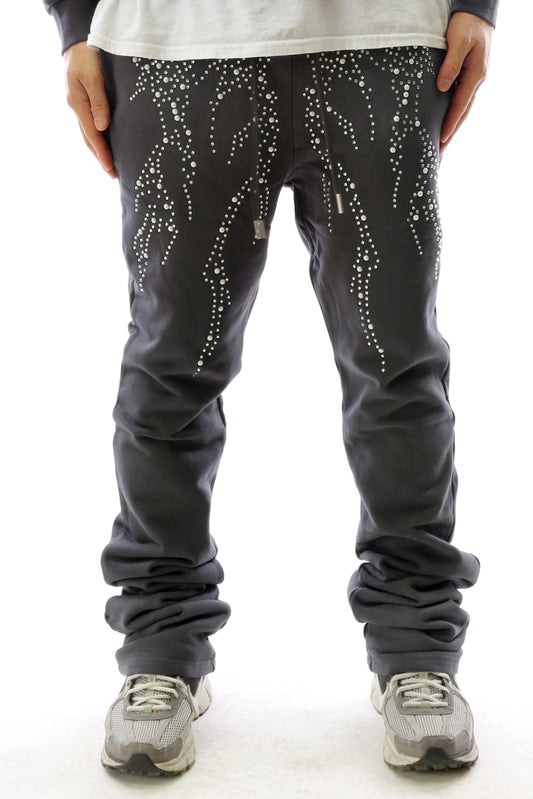 Washed French Terry Stacked Jogger Pants