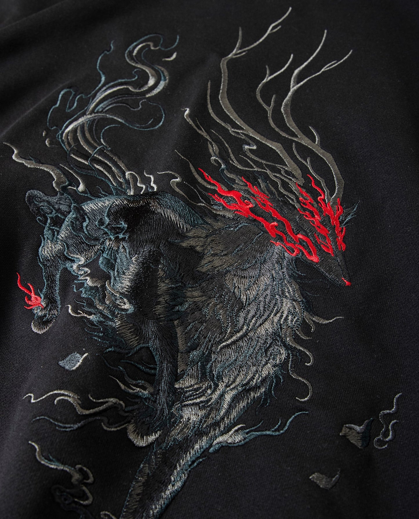 Reindeer Embroidery Hoodie