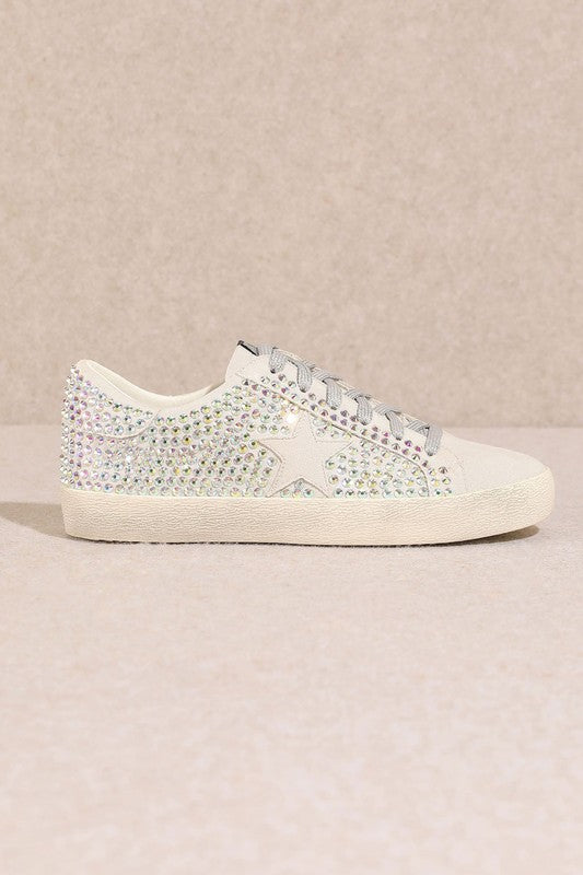 Glam Rhinestone Star Sneakers