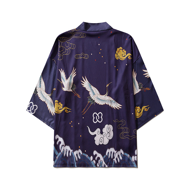 Purple Cranes Kimono
