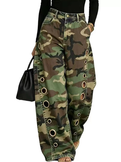 Camouflage Wide-Leg Jeans — additional product view | KRIFFA