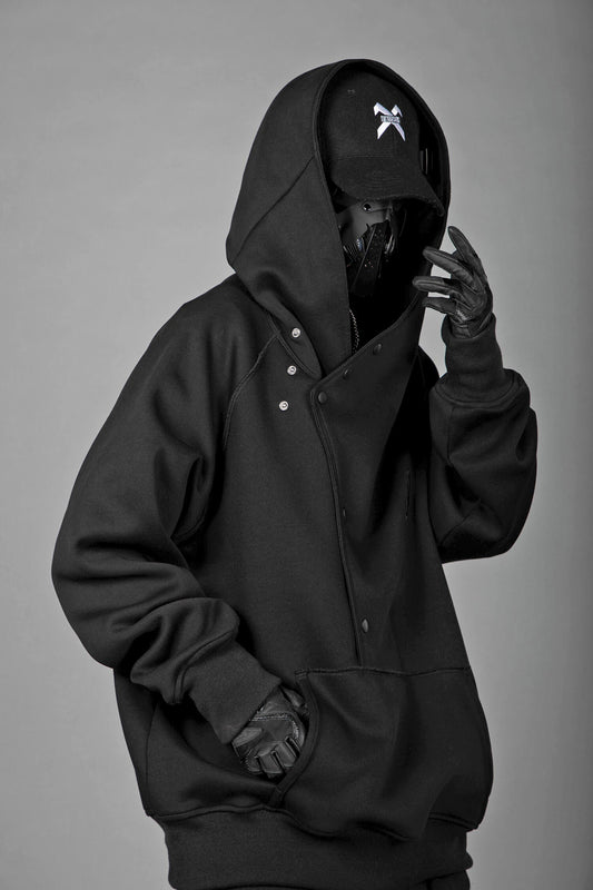 Layered Hoodie | Black