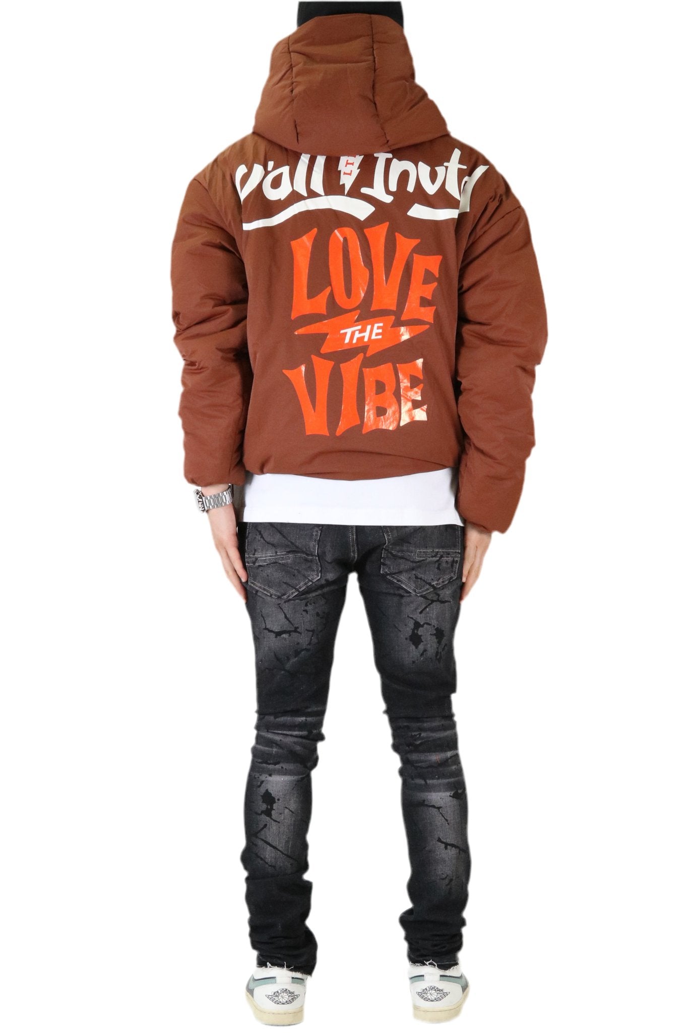 Raditz Padded Crop Style Nylon Pullover Jacket