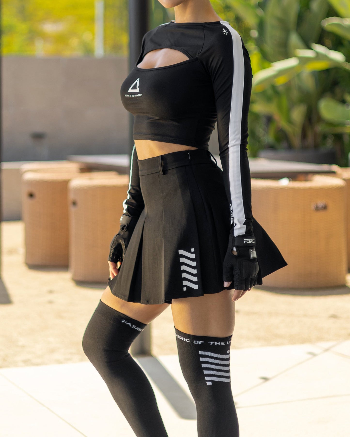 MS-Type 2005 Black Pleated Miniskirt