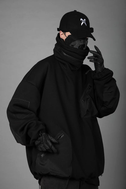HiH33 Black Utility Hoodie