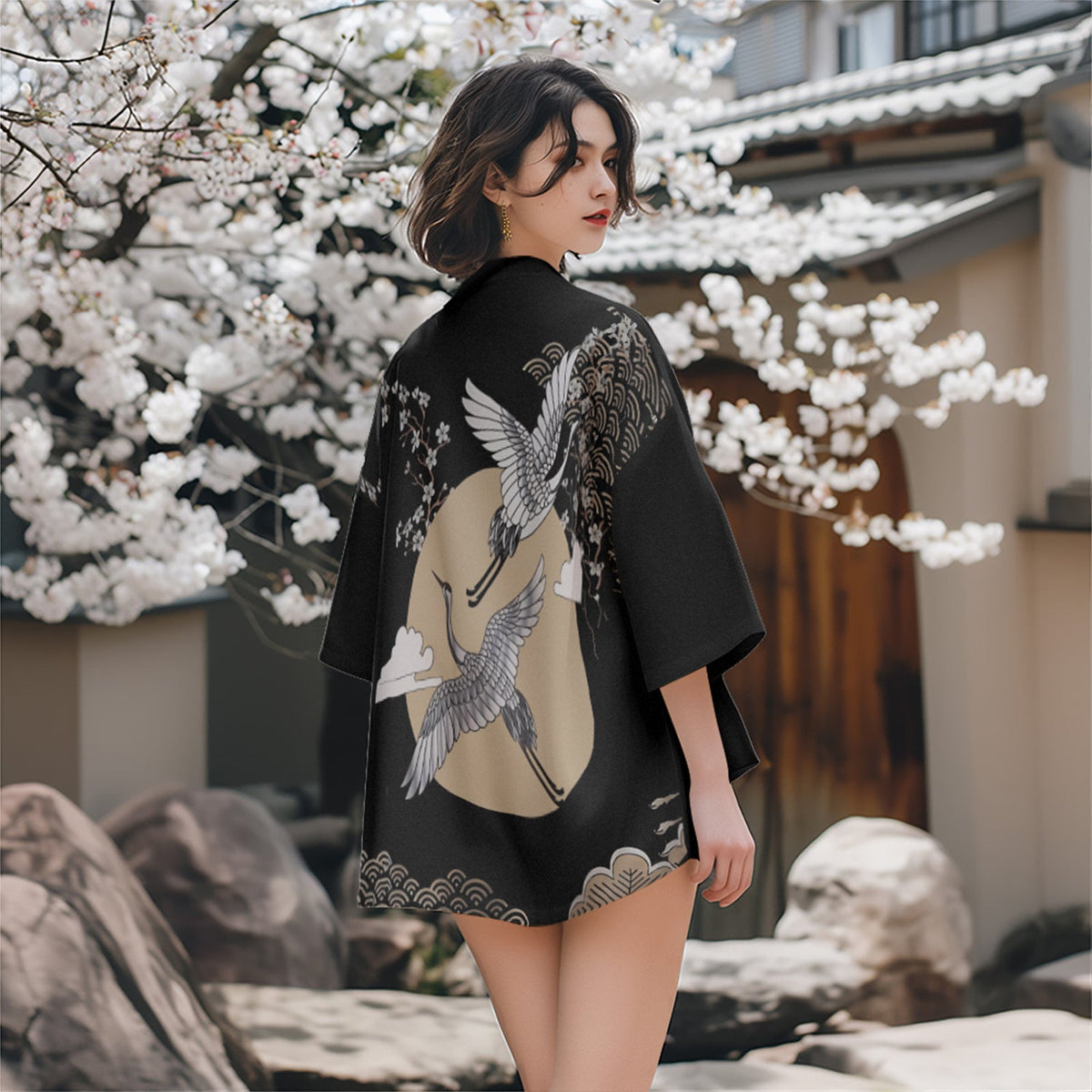 Cranes Paradise Kimono