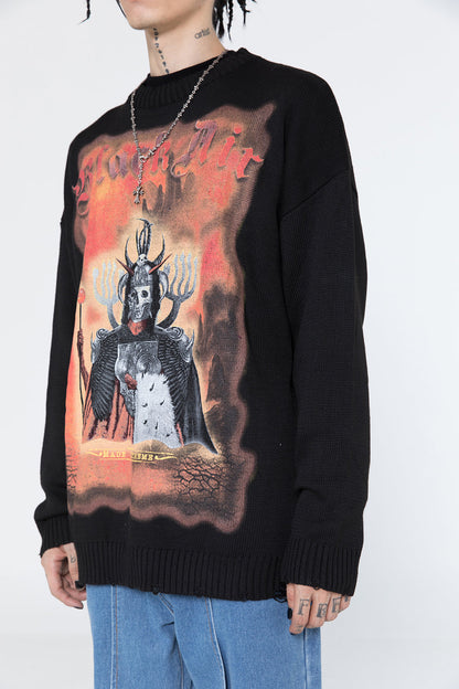 Extreme Dark Demon Knit Sweater