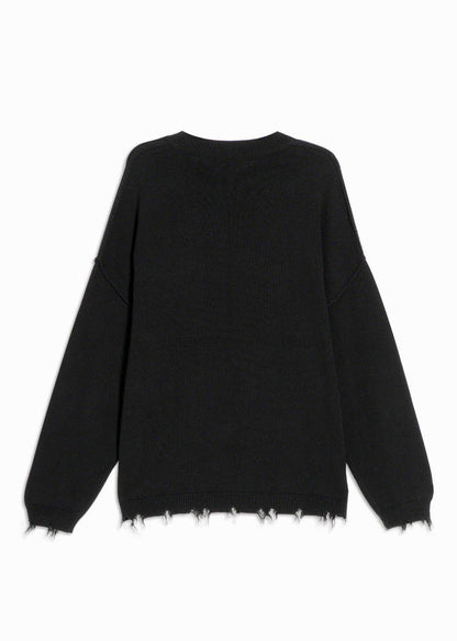 Oversize Pocket Sweater | Black
