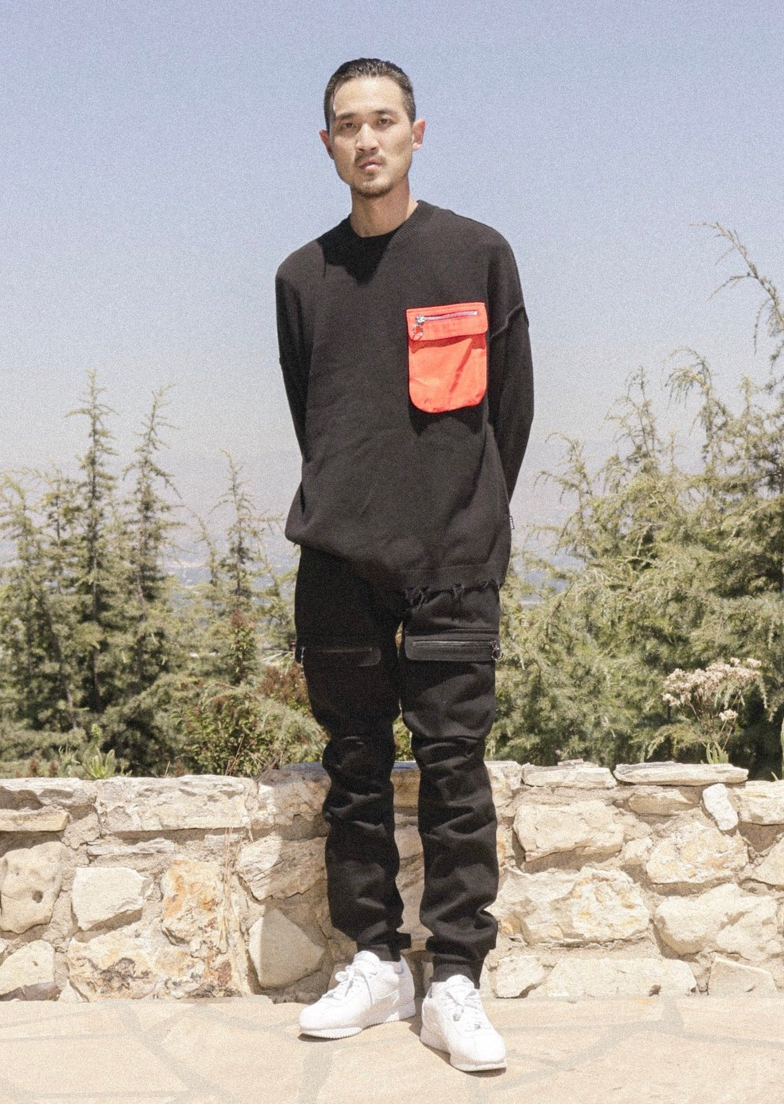 Oversize Pocket Sweater | Black