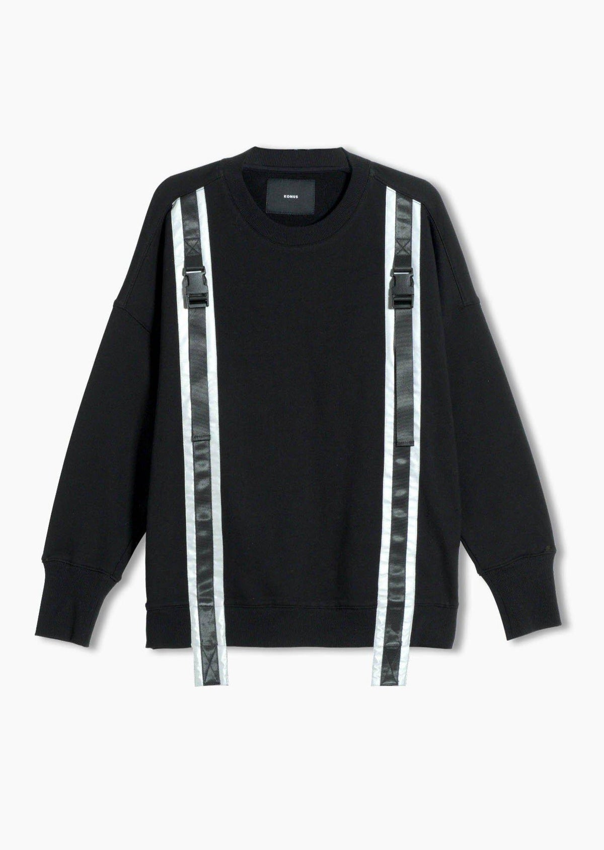 Sweatshirt Reflective Tape Sweatshirt | Black