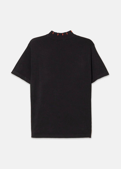 Fashioned Short Sleeve Mock Neck Sweater