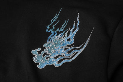 Flaming White Tiger Hoodie