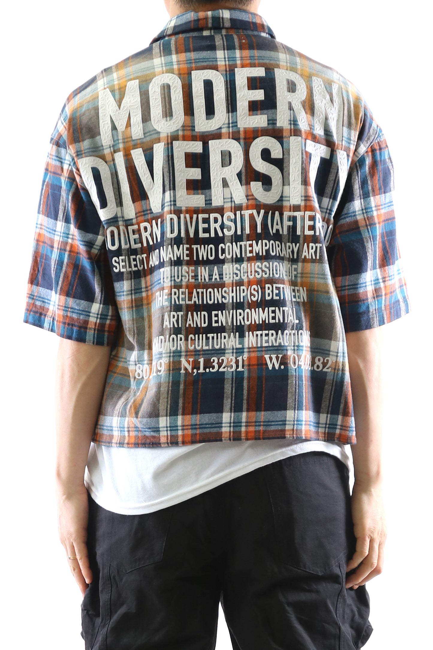 Washed Flannel Crop Top Button Down Shirt