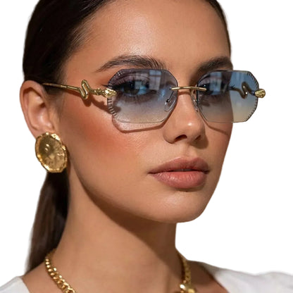 Rimless UV Protective Sunglasses