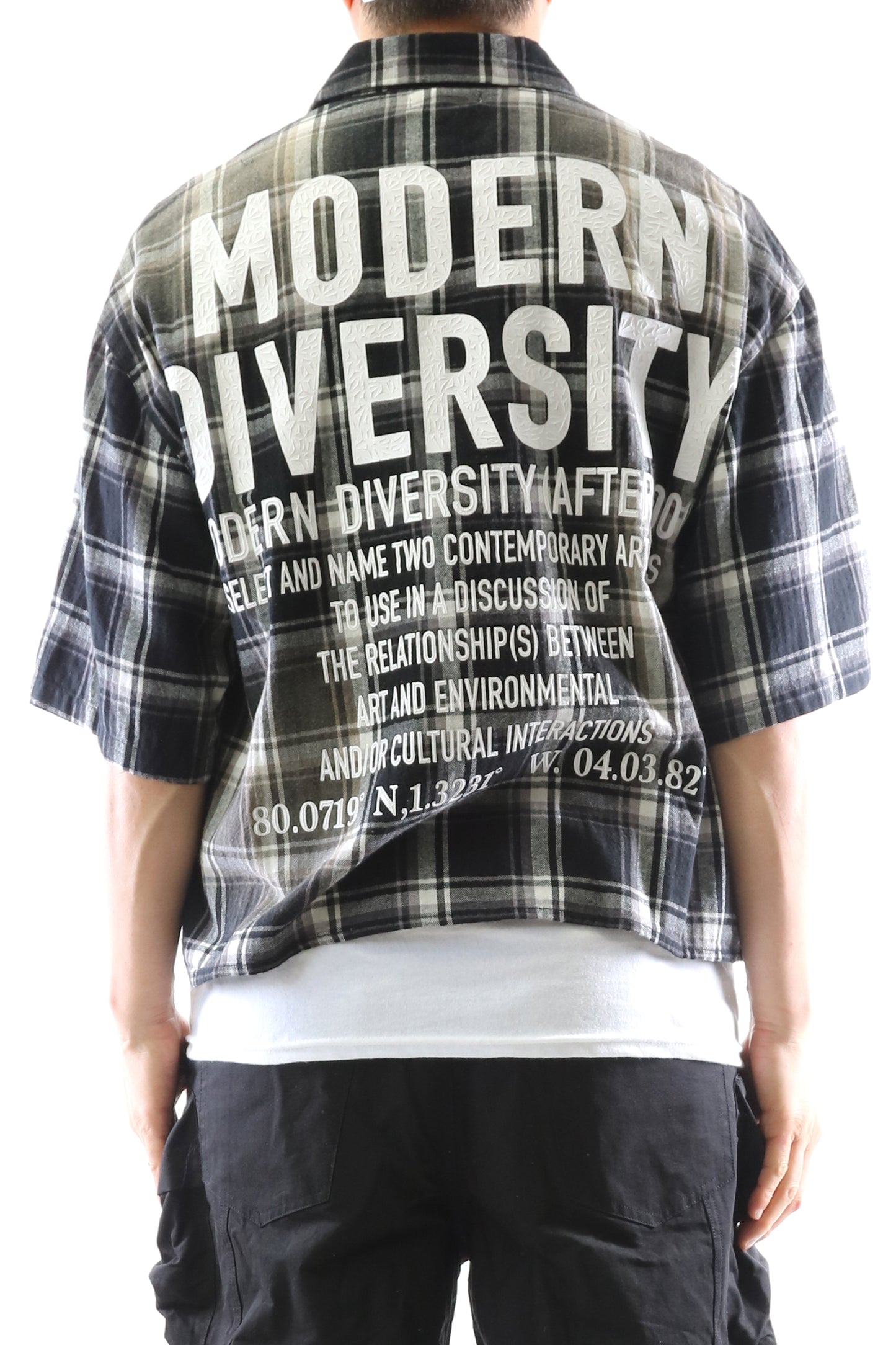 Washed Flannel Crop Top Button Down Shirt