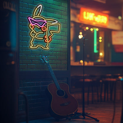 Pikachu Metal Neon Wall Art