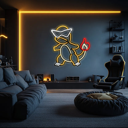 Charmender Metal Neon Wall Art