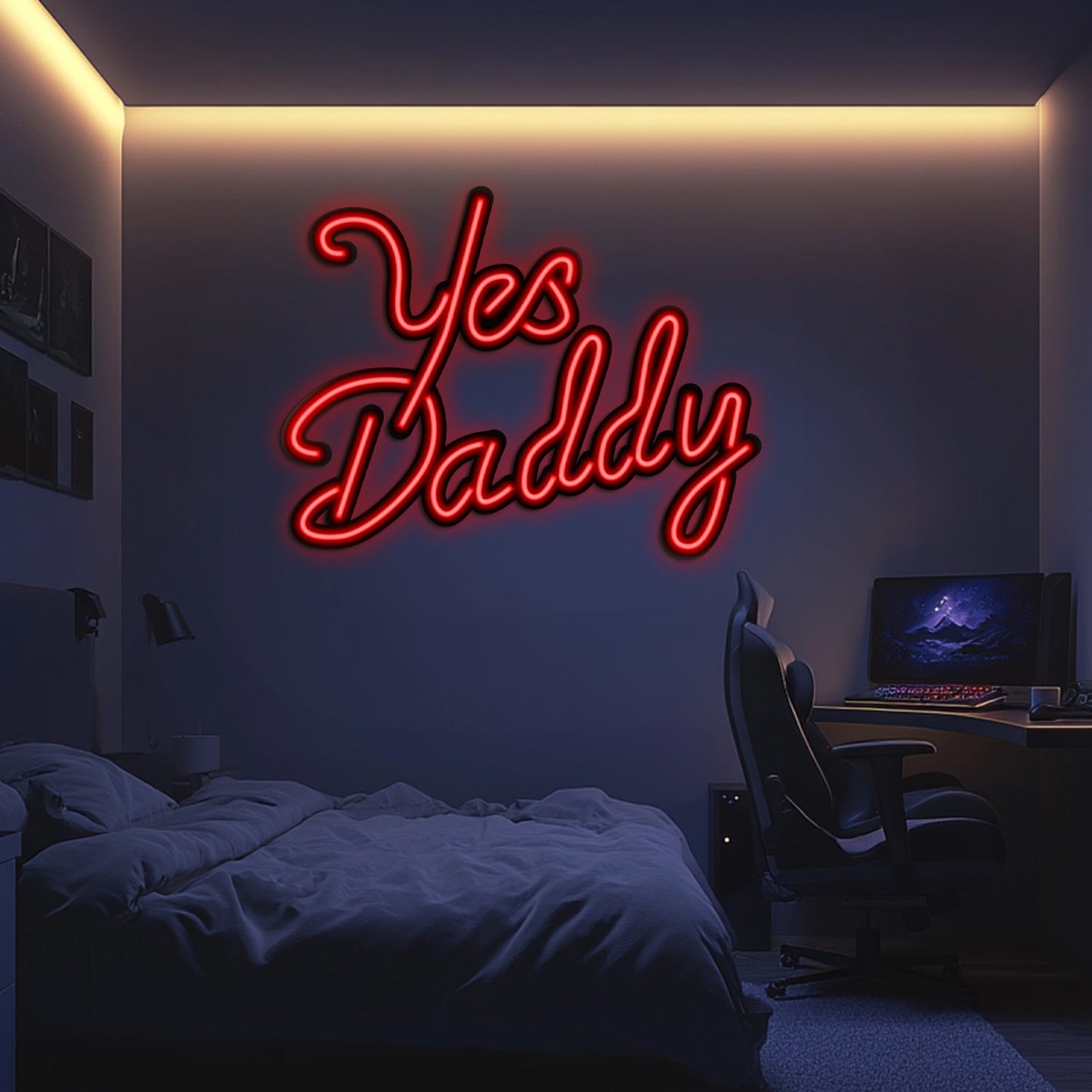 Yes Daddy Metal Neon Wall Art