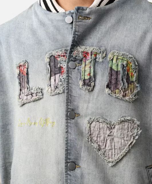 Denim Contrast Panel Jacket