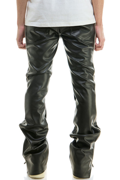 Leather Skinny Flare Fit Pants