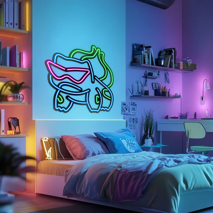Bulbasaur Metal Neon Wall Art