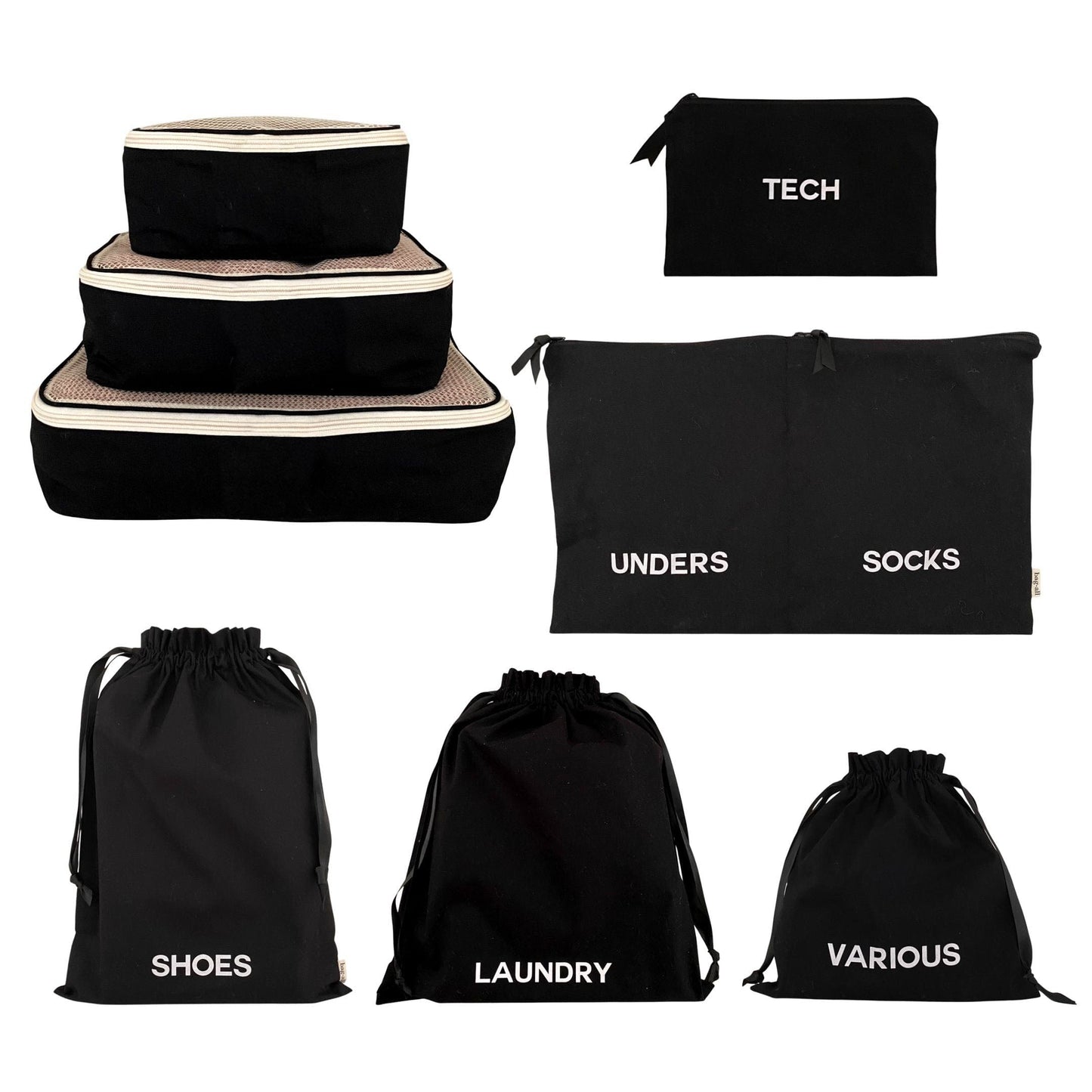 BA Travel Set| 8pc Black