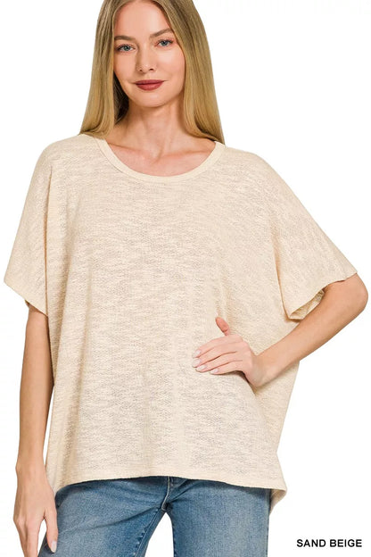 Oversized Slub Hacci Top
