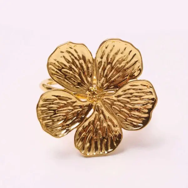 5 Leaf Flower Napkin Ring -Set of 6.