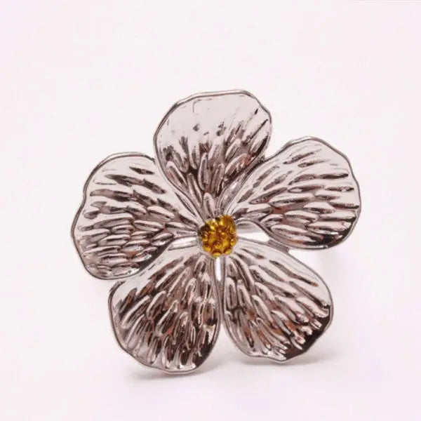 5 Leaf Flower Napkin Ring -Set of 6.