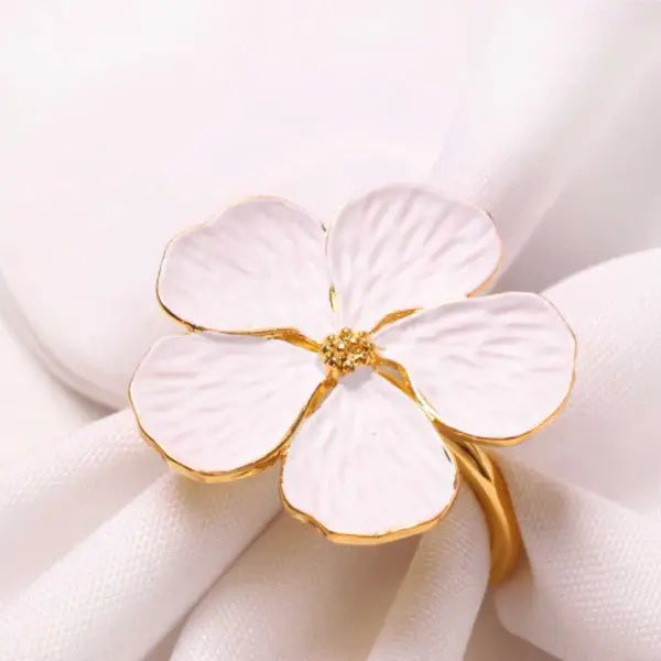 5 Leaf Flower Napkin Ring -Set of 6.
