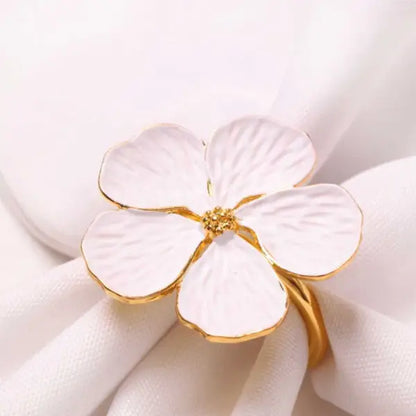 5 Leaf Flower Napkin Ring -Set of 6.