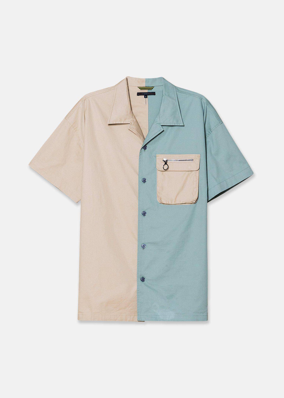 Bellow Pocket Oversize Short Sleeve Shirt | Khaki