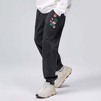 Flowers Embroidery Joggers