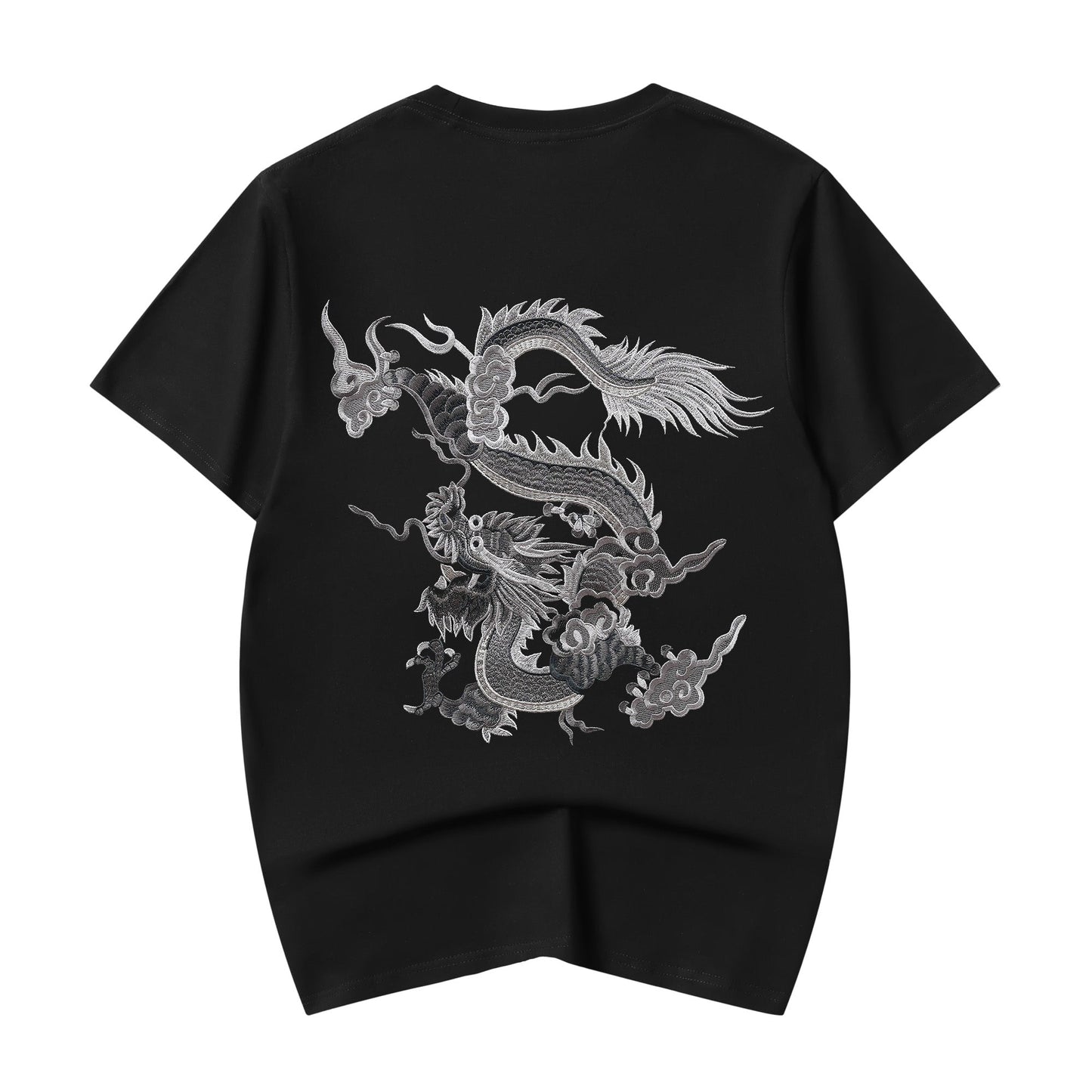 Grey Dragon Embroidered Tee