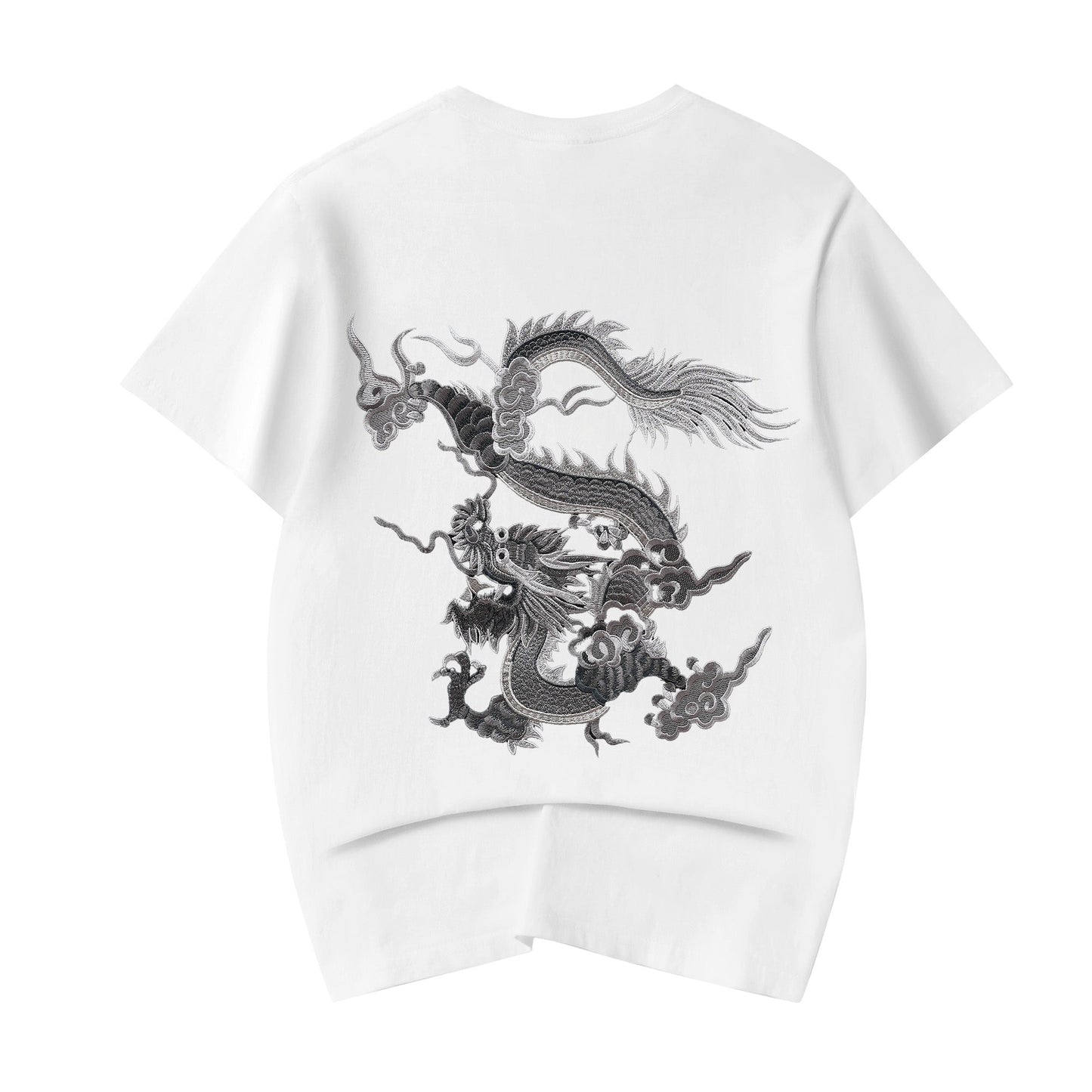 Grey Dragon Embroidered Tee