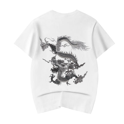 Grey Dragon Embroidered Tee