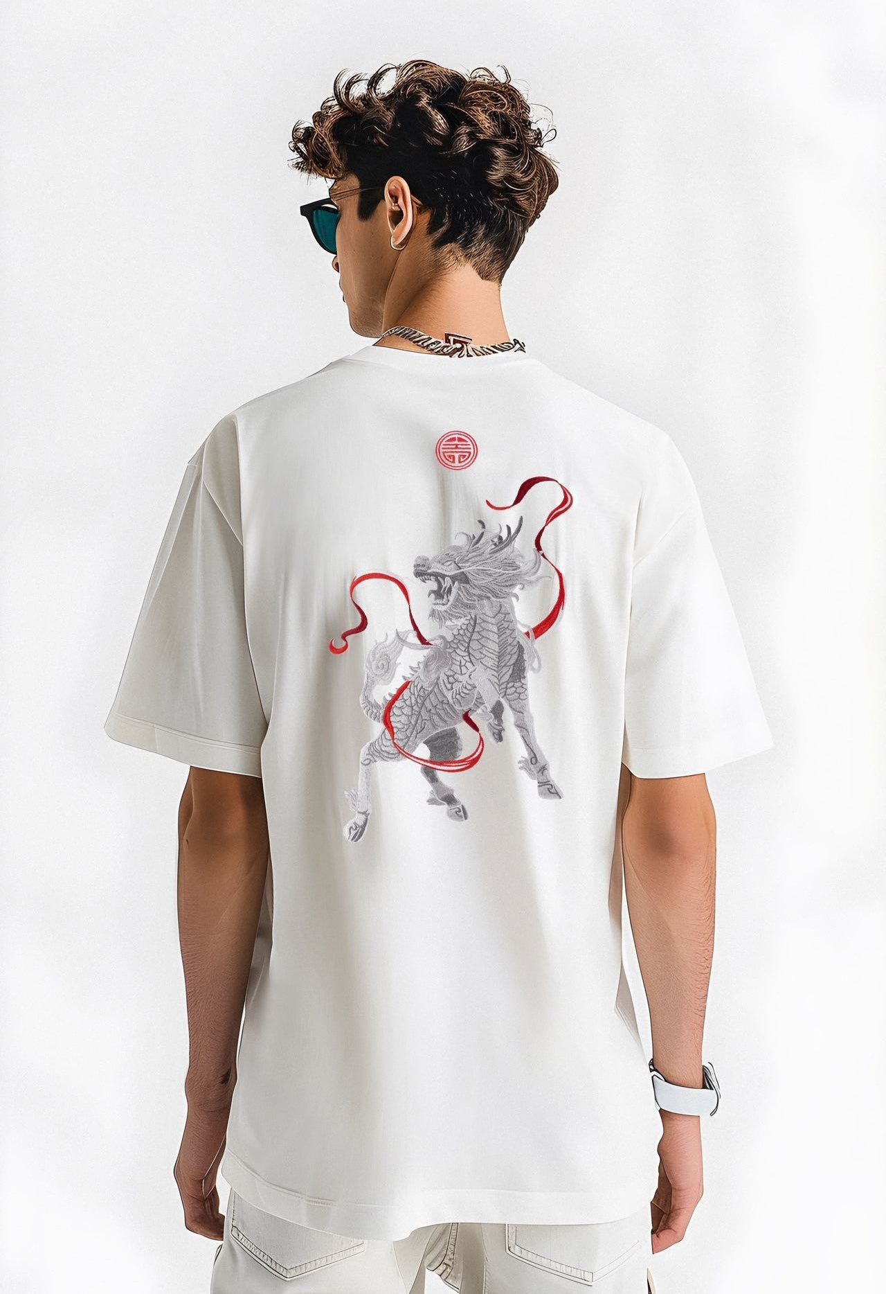 Raging Kirin Embroidery Tee