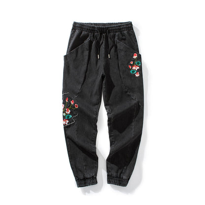 Flowers Embroidery Joggers