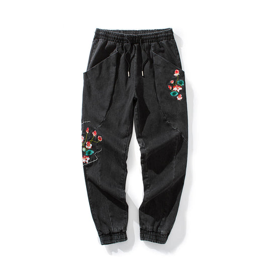 Flowers Embroidery Joggers