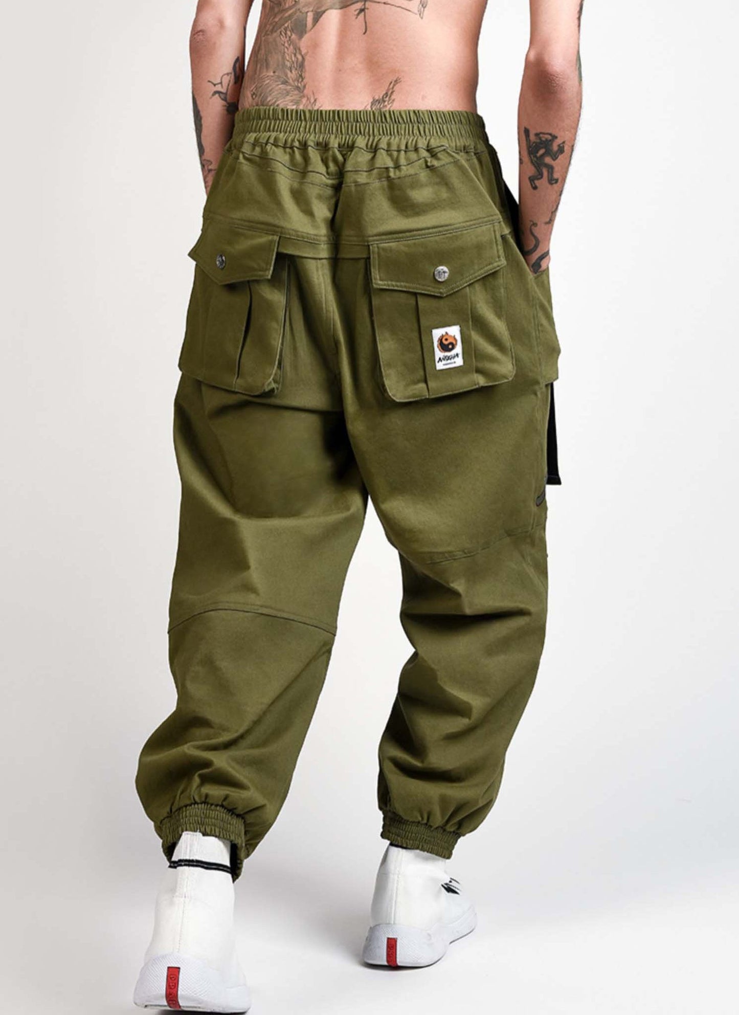 Yin Yang Army Green Cargo Pants