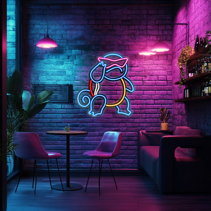 Squirtle Metal Neon Wall Art