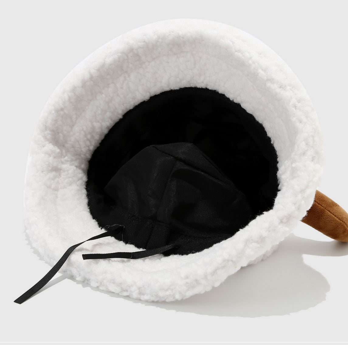 Fleece Horn Ear Bucket Hat