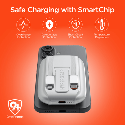 HyperGear Mag Grip Go 5000mAh Wireless Power Bank