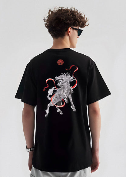 Raging Kirin Embroidery Tee