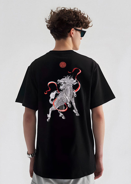 Raging Kirin Embroidery Tee
