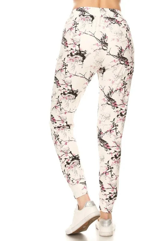 Buttery Soft Printed Joggers with Drawstring.